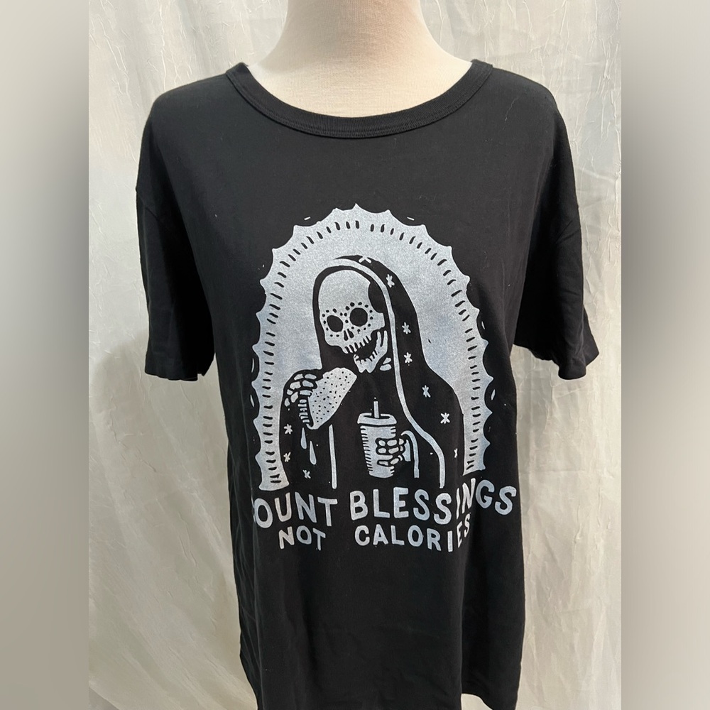 COPY - Count Blessings Not Calories unisex NWT tee by Pyknic.